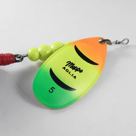 Mepps Aglia 5 dressed Sukrė, Fire Tiger, 14g, Rištas kablys, #1758