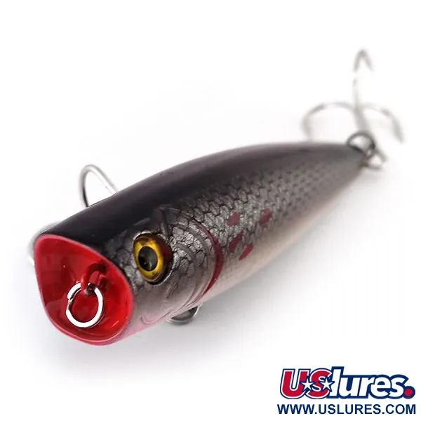 Bass Pro Shops XTS Popper, Antracitas Sidabras, 10,5g, Barškutis, #10016