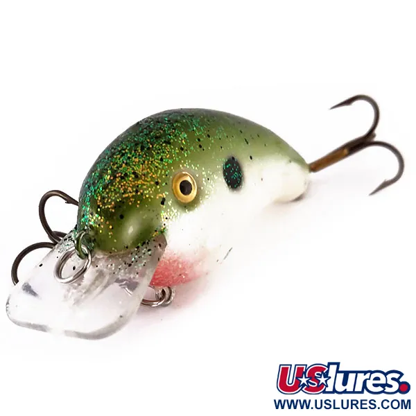 Strike King square bill Vobleris, Žalia-Auksinė, 7g, Squarebill, #10026
