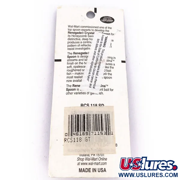 Renegade Crystalina Spoon Blizgė, Oranžinė/Juoda, 7g, Korys, #10039