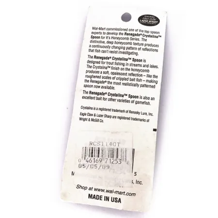 Renegade Crystalina Spoon Blizgė, Žalia-Auksinė-Oranžinė, 11g, #10040