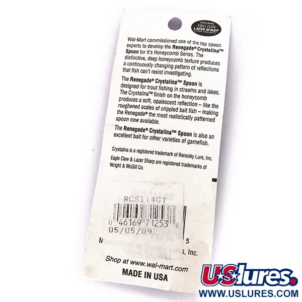 Renegade Crystalina Spoon Blizgė, Žalia-Auksinė-Oranžinė, 11g, #10040