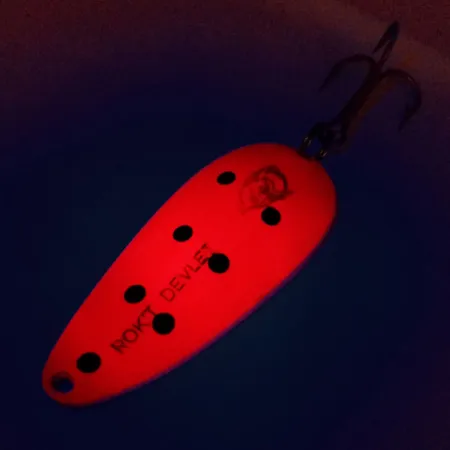 Eppinger Dardevle Rok't Devlet UV Blizgė, Raudona/Juoda/Nikelis, 35g, #10062