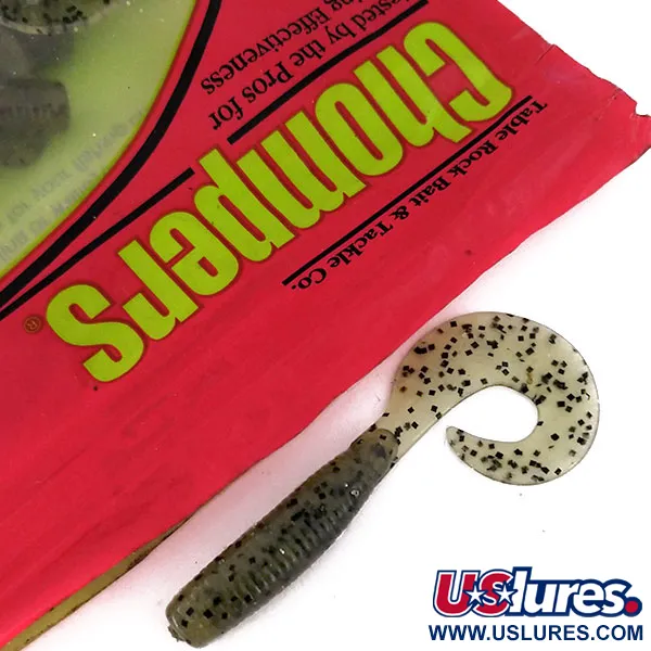 Chompers Single Tail Grub Masalas, Pepper, 13vnt, Riebuotas, #10067