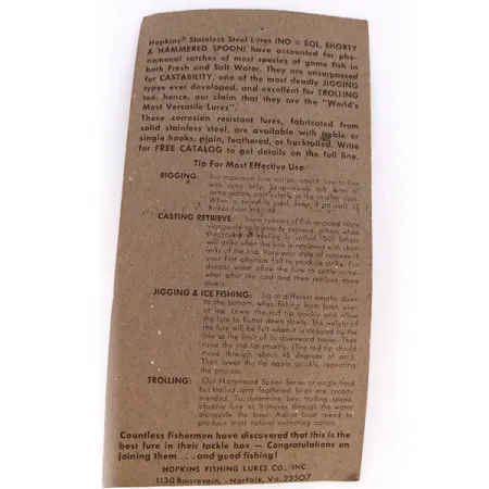 Hopkins Shorty 75 Metalinis džigas, Kaltas nikelis, 21g, Plienas, #10069