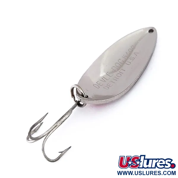 Dardevle Devle Dog Blizgė, Nikelis / Raudona, 18g, Vintage, #10104