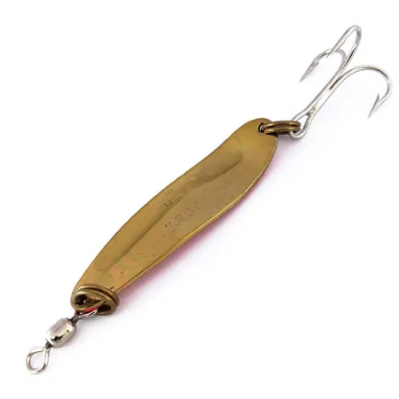 Luhr Jensen Krocodile Die #4 UV Blizgė, Žalvaris/Oranžinė, 14g, #10111