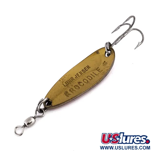 Luhr Jensen Krocodile Blisgė, Kaltas žalvaris/Oranžinė, 9g, #10184