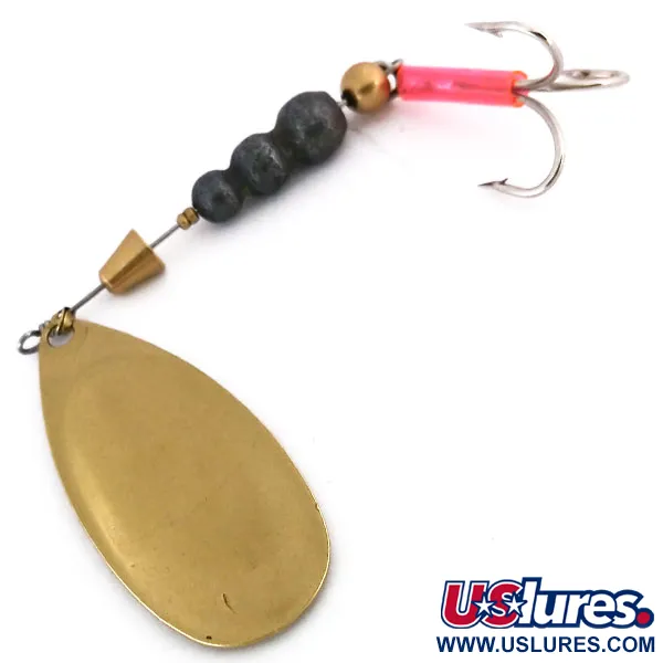 Vintage Mepps Comet 5 Sukriukė, Žalvaris, 8cm, Rožinė mova, #10199