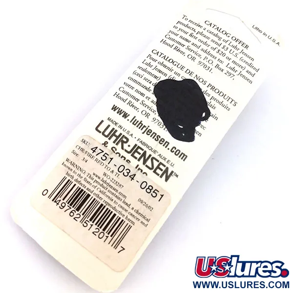 Luhr Jensen Crippled Herring Blizgė, Fire Red, 21g, Lapelis, #10235