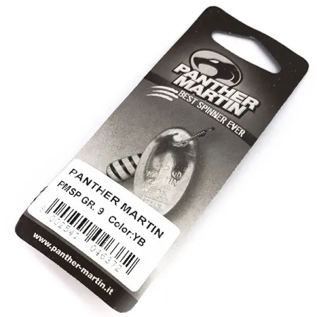 Panther Martin 9 Sukrė, Geltona/Juoda, 11g, Ašinis Lapelis, #10246