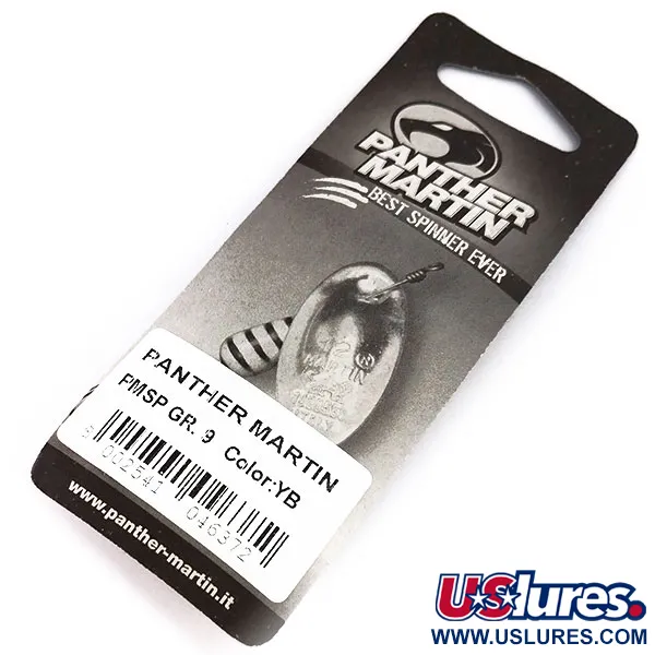 Panther Martin 9 Sukrė, Geltona/Juoda, 11g, Ašinis Lapelis, #10246
