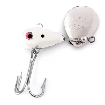 Luhr Jensen Little George Tail Spinner, Nikelis/Balta, 14g, #10292