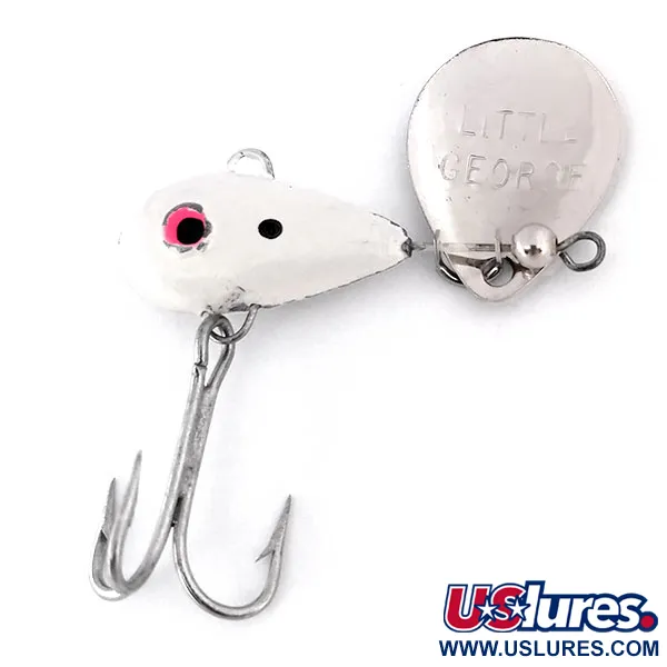 Luhr Jensen Little George Tail Spinner, Nikelis/Balta, 14g, #10292
