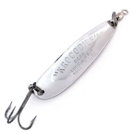 Luhr Jensen Krocodile Die #4 Vartiklė, Nikelis / Mėlyna, 19g, JAV, #10296