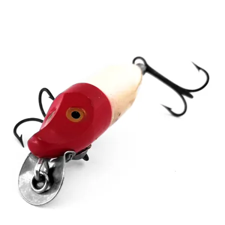 Heddon Floating River Runt Spook Vobleris, Raudona / Balta, #10313