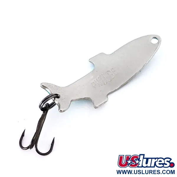 Acme Phoebe Blizgė, Nikelis / Mėlyna, 4g, Žuvies siluetas, #10352