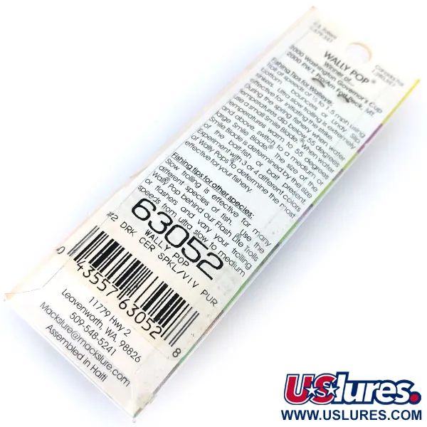 Mack's Lure Wally Pop Sistemėlė, Purpurinė/Geltona, 2g, Smile Blade, #10382