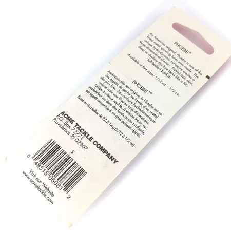 Acme Phoebe Blizgė, Nikelis, 3,5g, Hidrodinaminė Forma, #10384