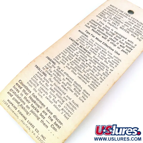 Hopkins s1 Jig Lure Masalas, Kaltas Nikelis, 9g, Plienas, #10578