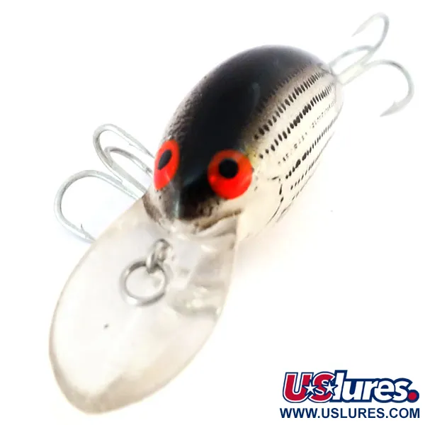 Bomber model B 4A Vobleris, Sidabras/Juoda, 7g, Plaukiantis, #10605