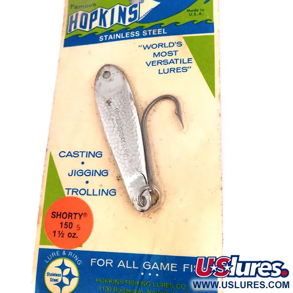 Hopkins shorty 150 Jig Lure, Kaltas nikelis, 42g, Viengubas kablys, #10617