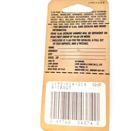 Luhr Jensen Hus-lure Blisgė, Vaivorykštinis upėtakis, 7g, #10637