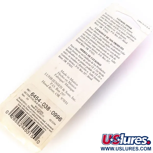 Luhr Jensen P.J.POP Poperis, Sidabras / Juoda, 17g, Medis, #10658