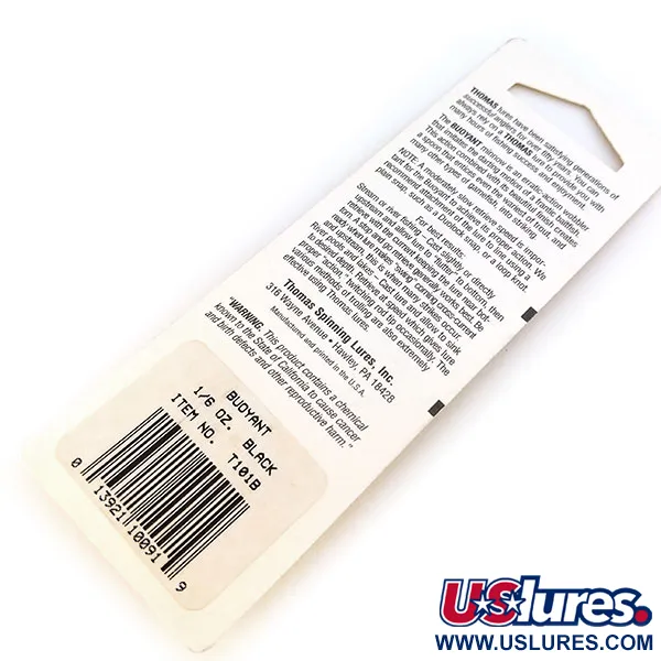 Thomas Buoyant Blizgė, Black Trout, 5g, Metalinis Korpusas, #T101B