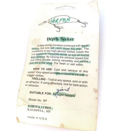 Vortex Lures Depth Seeker Vobleris, Red Tiger, 17g, Barškutis, #10792