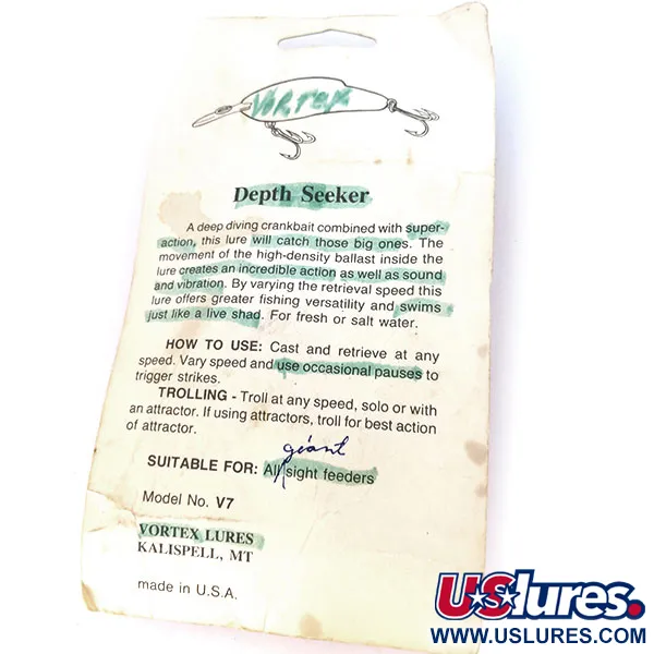 Vortex Lures Depth Seeker Vobleris, Red Tiger, 17g, Barškutis, #10792