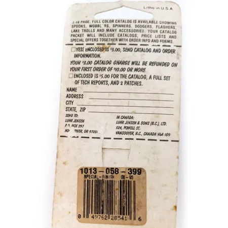 Luhr Jensen Lil' Kroc UV Blizgė, Nikelis/Raudona, 18g, UV, #10793