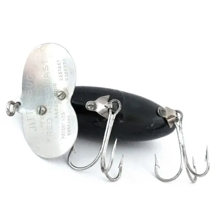 Fred Arbogast Jitterbug Paviršinis Masalas, Black, 14g, Metalas, #10941