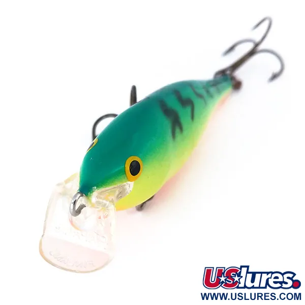 Rapala Shallow Shad Rap 08 Vobleris, Fire Tiger, 9g, Balsa, #10998