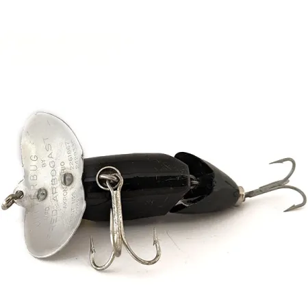 Fred Arbogast Jitterbug Masalas, Juoda, 10g, Metalinis Liežuvėlis #11136