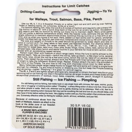 Bay de Noc Swedish Pimple 3G Vartiklė, Varis, 6g, Vertikalus, #11144