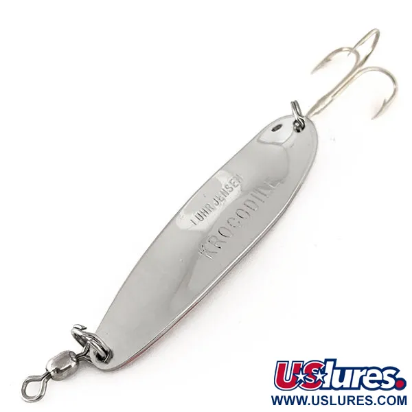 Luhr Jensen Krocodile Die #4 Blizgė, Nikelis/Raudona, 14g, Metimas, #11177