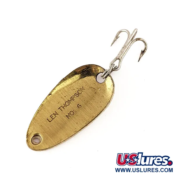 Len Thompson #6 Blizgė, Raudona / Balta / Žalvaris, 3.5g, Klasika, #11190