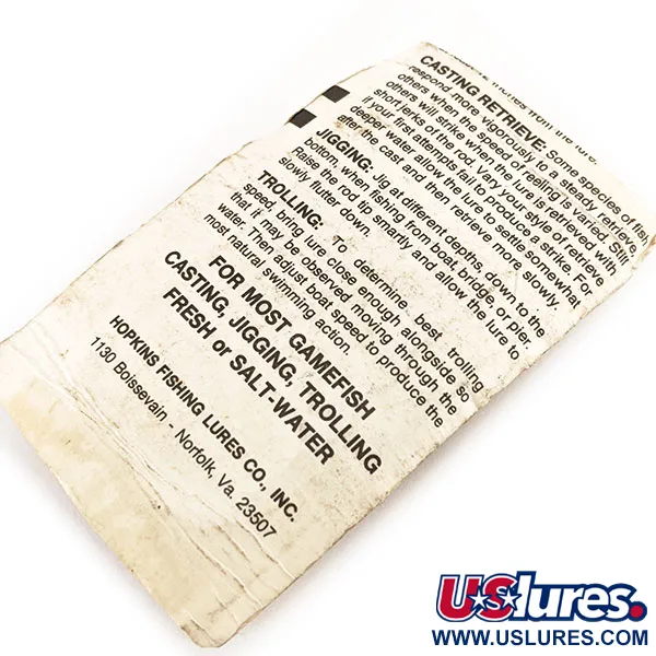 Hopkins s1 Jig Lure, Kaltas nikelis, 9g, Vertikalus džigavimas, #11239