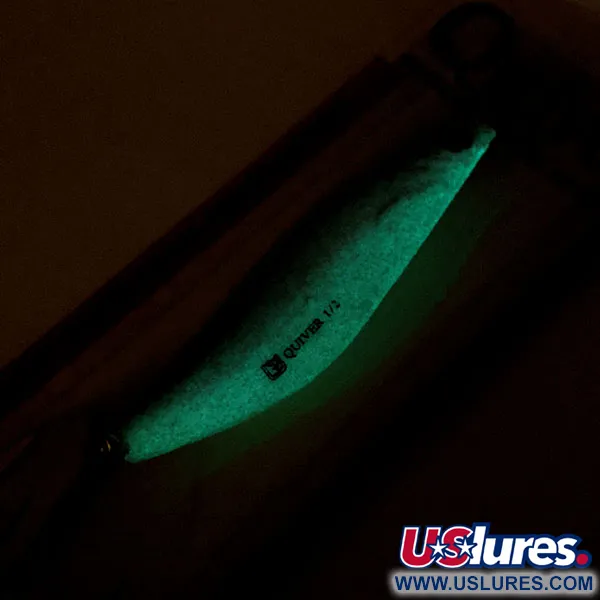 Luhr Jensen Quiver Glow Blizgė, Glow, 14g, Žalvaris/Puta, #11283
