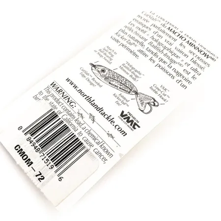 Northland Macho Minnow Jig masalas, Rainbow Fish, 14g, KickerTail, #11289