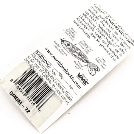 Northland Macho Minnow Vartiklė, Rainbow Green, 14g, Kicker Tail, #11291