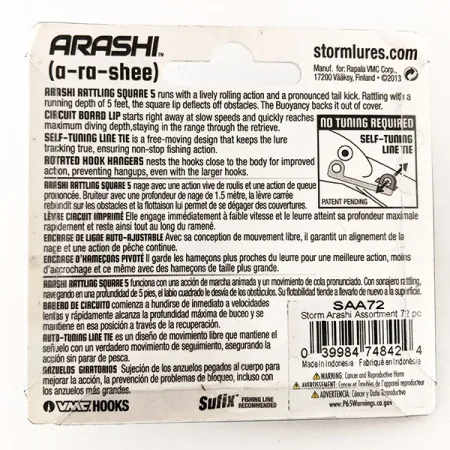 Storm Arashi Rattling Square 5 Vobleris, Bluegill, 18g, Kompozitas, #11332