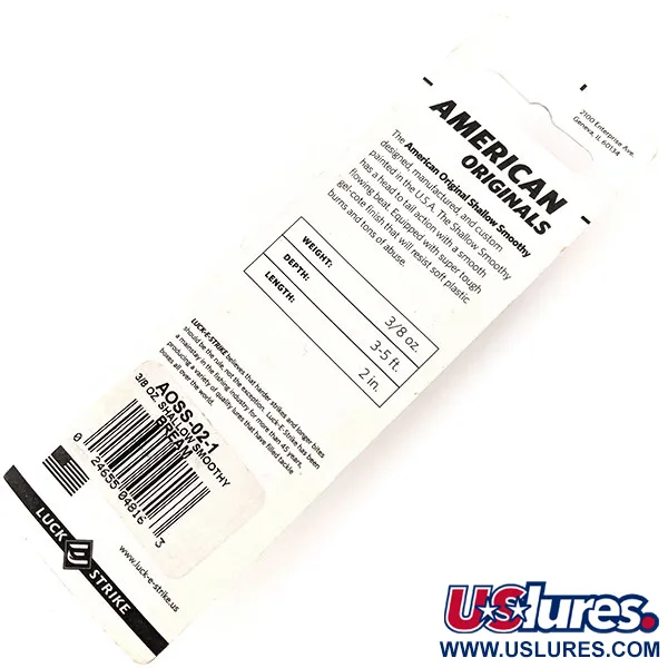 Luck E Strike Shallow Smoothy Vobleris, Rudas tigras, 11g, JAV, #11348