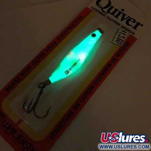 Luhr Jensen Quiver Glow Blizgė, Glow, 7g, Žalvaris/Puta, #11350