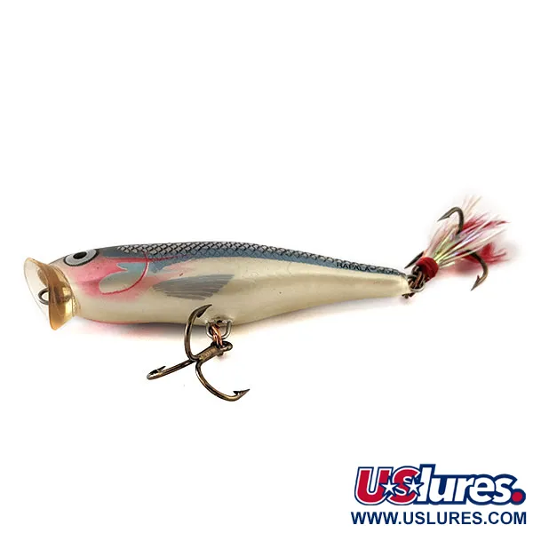 Rapala Skitter Pop SP 07 Popperis, Silver Black, 7g, Plunksnos, #11372