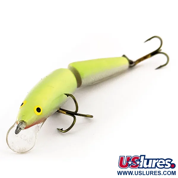 Rapala Jointed J7 Vobleris, Chartreuse, 4g, Nariuotas, #11373