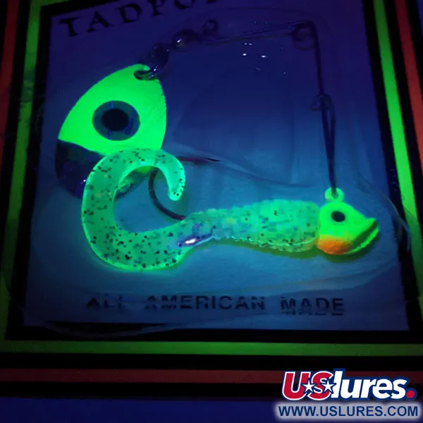 JB lures Tadpole spin UV Spinnerbait, Chartreuse, 4g, UV, #11453