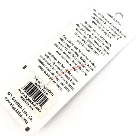 Al's gold fish Blizgė, Nikelis / Mėlyna, 7g, Žalvario Korpusas, #11524