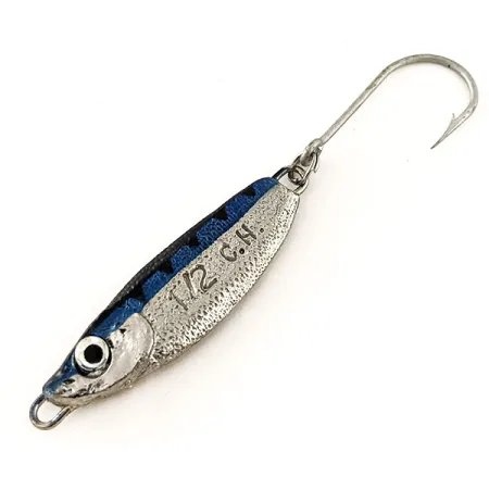 Luhr Jensen Crippled Herring Blizgė, Nikelis/Mėlyna, 14g, Kabliukas, #11539